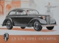 Preview: Opel Olympia 1,5 Litre Modelprogram 1938 Carbrochure (0899)