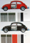 Preview: Volkswagen Käfer 1200 Modellprogramm Farbtafeln 1963 Automobilprospekt (10634)