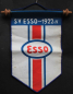 Preview: Esso Wimpel "SV Esso von 1922" Sportverein 1950 Seidenstoff (10916)