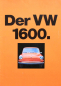 Preview: Volkswagen 1600 Modellprogramm 1971 Automobilprospekt (10929)
