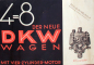 Preview: DKW 4=8 Modellprogramm 1933 "Der neue DKW Wagen" Automobilprospekt (11038)