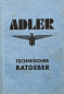 Preview: Kleyer "Adler Technischer Ratgeber" Adler Fahrzeugtechnik 1936 (11115)