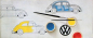 Preview: Volkswagen Käfer 1200 Modellprogramm 1958 Farbenkarten Automobilprospekt (1101)