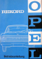 Preview: Opel Rekord Coupe Caravan 1964 Owner Manual (11194)