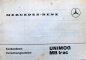 Preview: Mercedes-Benz Unimog MB Trac Kundendienstheft 1974 (11197)