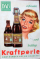 Preview: Dortmunder Actien-Brauerei DAB Werbeaufsteller "Kraftperle" 1958 Karton (11288)