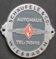 Preview: Borgward Plakette Autohaus Schäufele Wiesbaden 1956 Aluminium (11308)