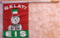 Preview: Eis Gelati Gärtner Werbefahne mit Halterung 1970 (11465)