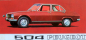 Preview: Peugeot 204 - 504 Modellprogramm 1968 drei Automobilprospekte (11506)