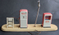 Preview: Kibri Esso Tankstelle 1958 Zapfsäule und Oelkabinett (11801)