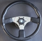 Preview: BMW Sportlenkrad 1980 Dino Raid 19 Leder mit Logo und Naben-Adapter (5631)