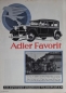 Preview: Adler Favorit Modellprogramm 1929 Automobilprospekt (0181)