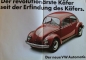 Preview: Volkswagen Käfer Modellprogramm 1968 "Der neue Käfer" Automobilprospekt (3881)