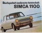 Preview: Simca 1100 Modelprogram 1967 Carbrochure (3835)
