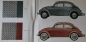 Preview: Volkswagen Käfer 1200 Modellprogramm 1958 Farbenkarten Automobilprospekt (1101)