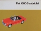 Preview: Fiat 1600 S Cabriolet Modellprogramm 1963 Automobilprospekt (0912)