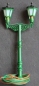 Preview: BRAWA Stettiner Trainstationclock and Streetlamp 1990 with lightning H0 plasticmodel (2696)