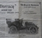 Preview: Darracq Voiture Legere Modellprogramm 1902 Automobilprospekt (5416)