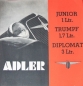 Preview: Adler Junior Diplomat Trumpf Modellprogramm 1935 Automobilprospekt (6779)