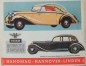 Preview: Hanomag Modellprogramm 1936 Automobilprospekt (8665)