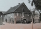 Preview: Dapolin Tankstelle 1928 "Zum Posthof" mit Adler Cabriolet Originalfoto (2810)