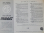 Preview: MG Midget Cabriolet Modellprogramm 1961 Automobilprospekt (4121)