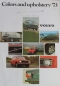 Preview: Volvo Modelprogram 1973 Colors + Upholstery Carbrochure (7262)