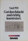 Preview: Saab 900 Modelprogram 1981 "Gut durchdacht und richtig konstruiert" Carbrochure (2068)