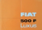 Preview: Fiat 500 F Luxus Modellprogramm 1962 Automobilprospekt (7760)