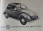 Preview: Volkswagen Modellprogramm 1950 Automobilprospekt (0541)