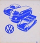 Preview: Volkswagen Streichholzbrief 1955 mit Logo (4234)