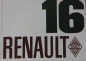 Preview: Renault 16 Modelprogram 1965 Carbrochure (8082)