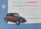 Preview: Volkswagen Beetle Convertible 4 Seater Modelprogram 1949 Carbrochure (8844)