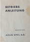 Preview: Opel 1,2 Litre Models 1935 Ownermanuel (9819)