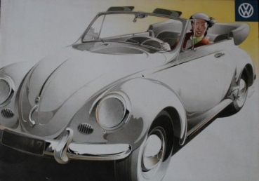 Volkswagen Beetle Convertible Modelprogram 1956 Reuters-Drawings Carbrochure (0798)