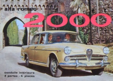 Alfa Romeo 2000 Sedan Modelprogram 1962 Carbrochure (0922)