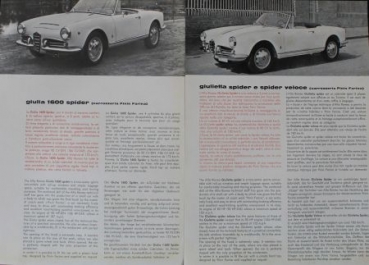Alfa Romeo Modelprogram 1962 Carbrochure-Map (7091)