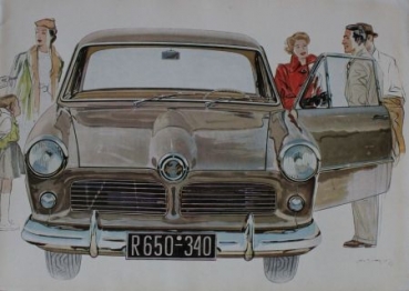 Ford Taunus 12 M Modelprogram "Ein Meisterstueck von Ford" 1951 Gotschke-Drawings Carbrochure (1236)