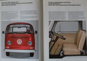 Preview: Volkswagen T2 Transporter Modellprogramm 1967 "Der neue Transporter" Automobilprospekt (0905)