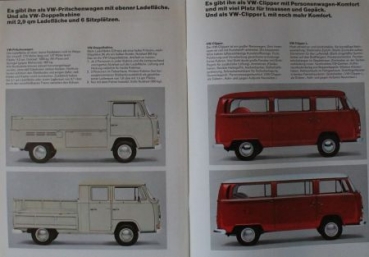 Preview: Volkswagen T2 Transporter Modellprogramm 1967 "Der neue Transporter" Automobilprospekt (0905)