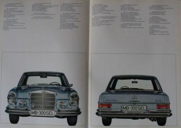 Mercedes-Benz 300 SEL 6.3 Modelprogram 1968 Carbrochure (1301)