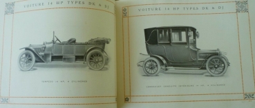 De Dion Bouton Voiture de Ville Modelprogram 1912 Carbrochure (5778)