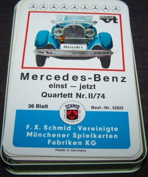 Schmid Spiele "Mercedes-Benz einst - jetzt" 1967 Cardgame (5138)