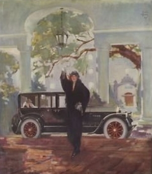 Pierce-Arrow Dual Valve 1925 Advertisingposter from Edwin Henry framed (5667)