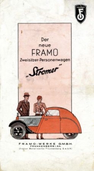 Framo Stromer Zweisitzer Modellprogramm 1933 (S0113)