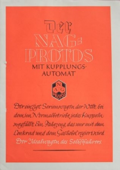 NAG Protos mit Kupplungsautomat "Der Idealwagen des Selbstfahrers" 1929 (S0055)