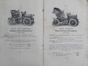Maurer Union Motorcar Modelprogram 1904 (S0129)
