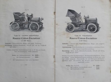 Maurer Union Motorwagen Modellprogramm 1904 (S0129)