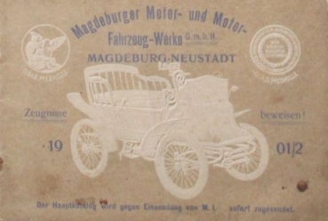 Magdeburger Motor-Fahrzeug-Werke Modellprogramm 1901 (S0133)