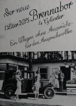 Brennabor 1 Litre 20 PS 4 Cylinder 1931 Modelprogram (S0191)
